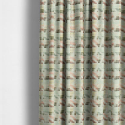 Multi Colour Geometric Stripe Pattern Upholstery Furnishing Fabric JO-1204 - Made To Measure Curtains