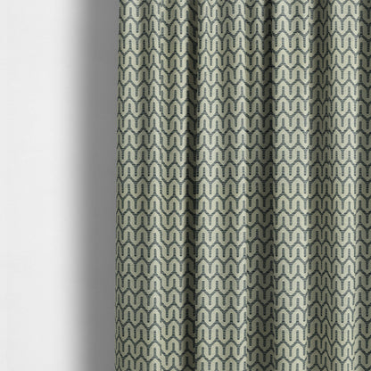 Horizontal Striped Pattern Blue Colour Chenille Furnishing Upholstery Fabric JO-1205 - Made To Measure Curtains