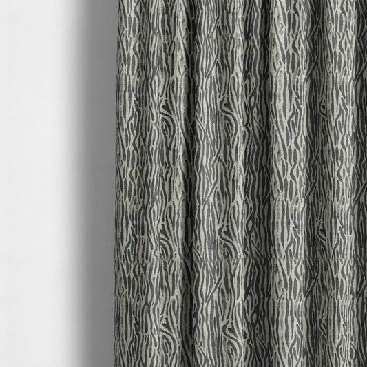 Vertically Striped Pattern Chenille Upholstery Furnishing Fabric JO-1210 - Made To Measure Curtains