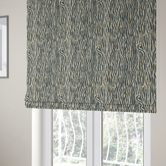 Vertically Striped Pattern Chenille Upholstery Furnishing Fabric JO-1210 - Roman Blinds