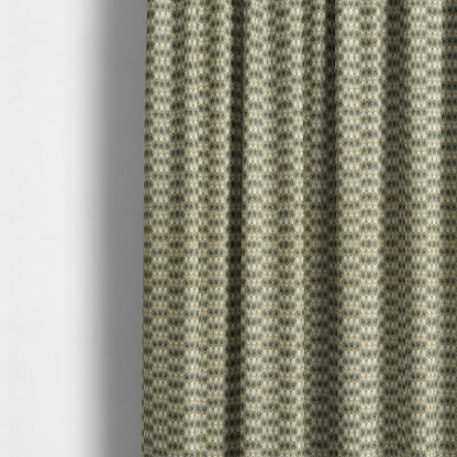 Grey Orange Abstract Pattern Woven Jacquard Soft Chenille Upholstery Fabric JO-1213 - Made To Measure Curtains