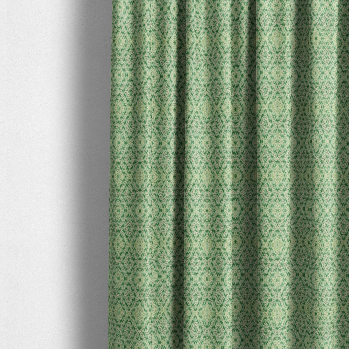 Green Colour Raised Velvet Abstract Diamond Pattern Upholstery Fabric JO-1226 - Made To Measure Curtains