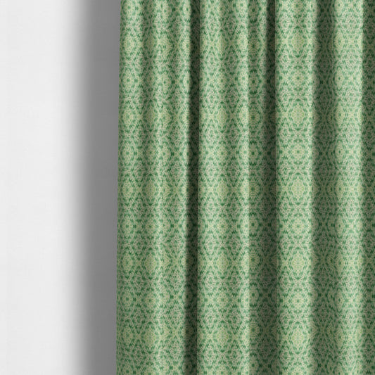 Green Colour Raised Velvet Abstract Diamond Pattern Upholstery Fabric JO-1226 - Made To Measure Curtains