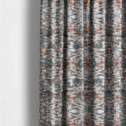 Camouflage Pattern Furnishing Fabric In Blue Orange White Woven Soft Chenille Fabric JO-123 - Made To Measure Curtains