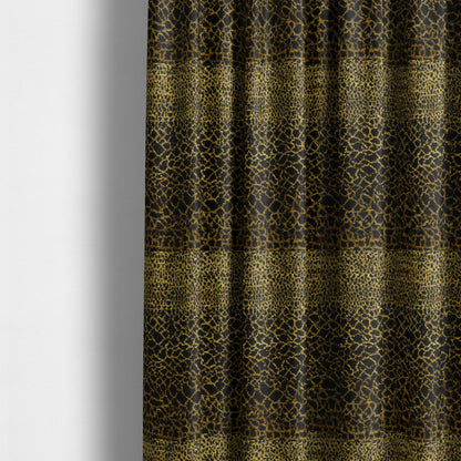 Black Gold Background Colour Pebble Pattern Soft Velvet Upholstery Fabric JO-1234 - Made To Measure Curtains