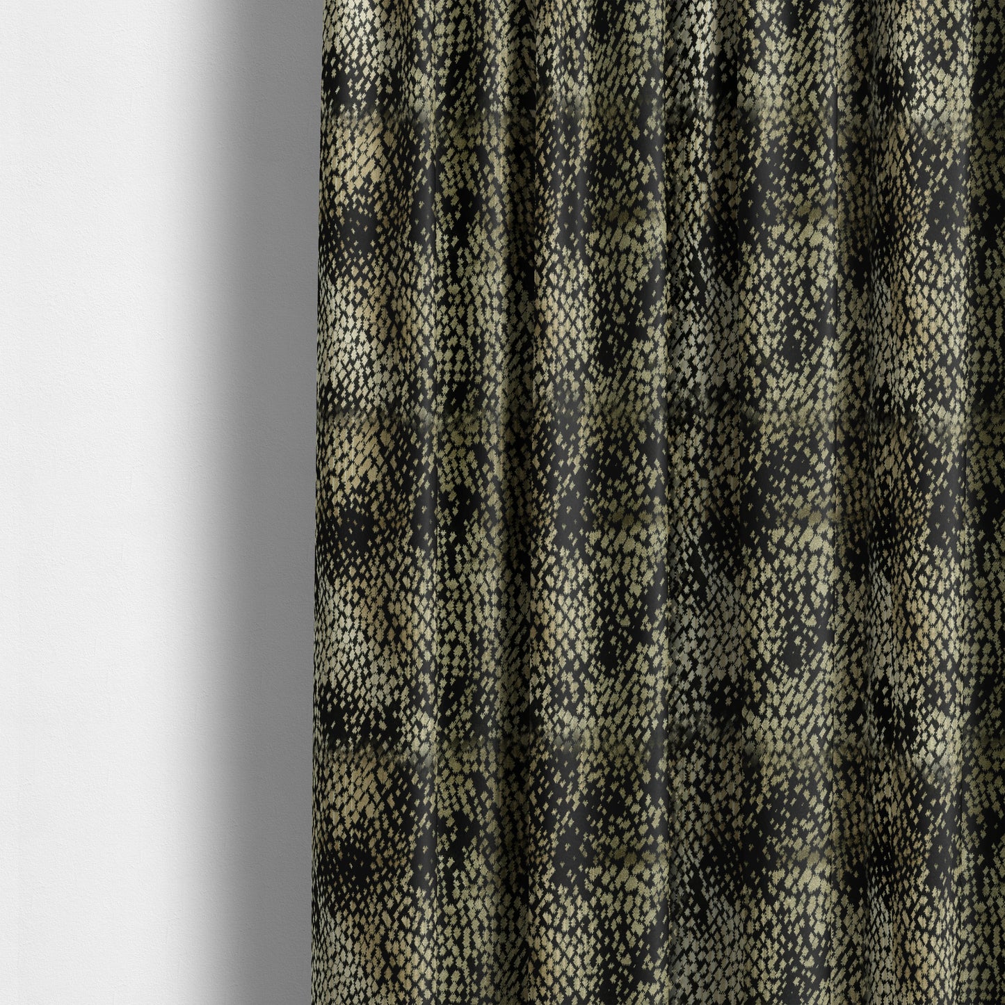 Camouflage Pattern Black Brown Colour Quality Thick Velvet Upholstery Fabric JO-1265 - Made To Measure Curtains