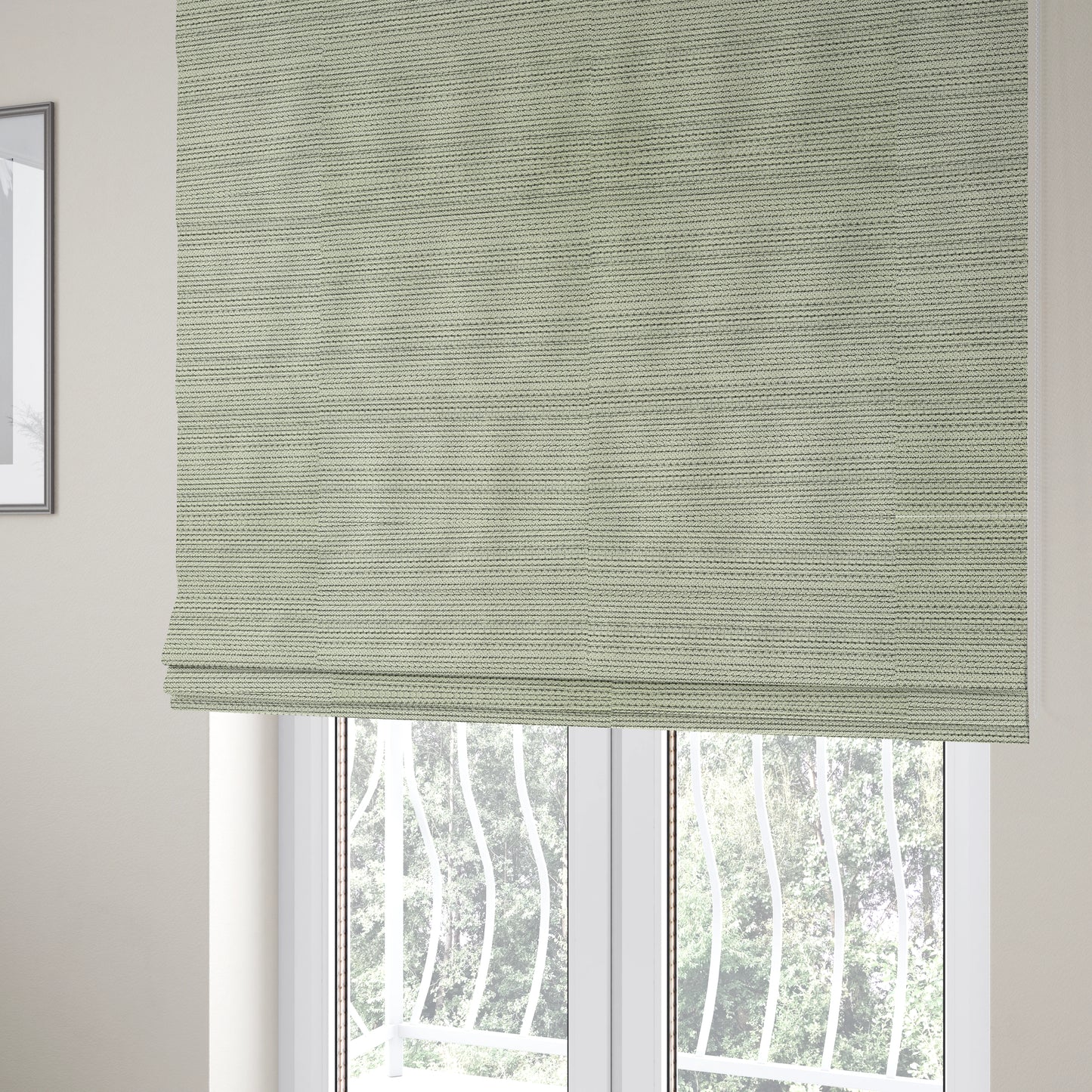 Gloria Plain Textured Chenille Upholstery Fabric In Cream Colour JO-127 - Roman Blinds