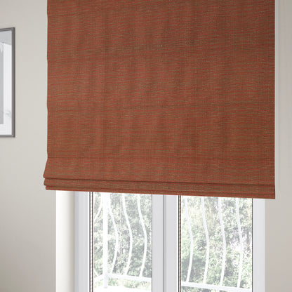 Red Burgundy Colour Shade Colour Horizontal Striped Pattern Furnishing Upholstery Fabric JO-1270 - Roman Blinds