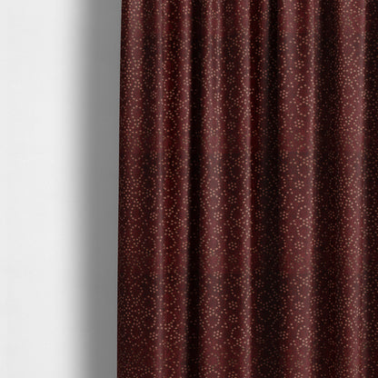 Vegas Wine Plum Shine Effect Geometric Dotted Pattern Soft Chenille Upholstery Fabric JO-128 - Made To Measure Curtains