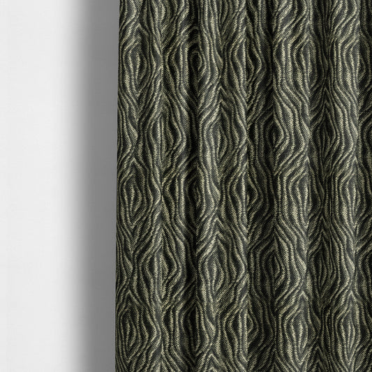 Tree Bark Pattern Black Colour Soft Chenille Upholstery Fabric JO-1284 - Made To Measure Curtains