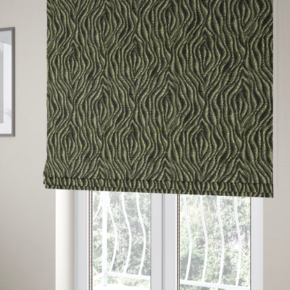 Tree Bark Pattern Black Colour Soft Chenille Upholstery Fabric JO-1284 - Roman Blinds