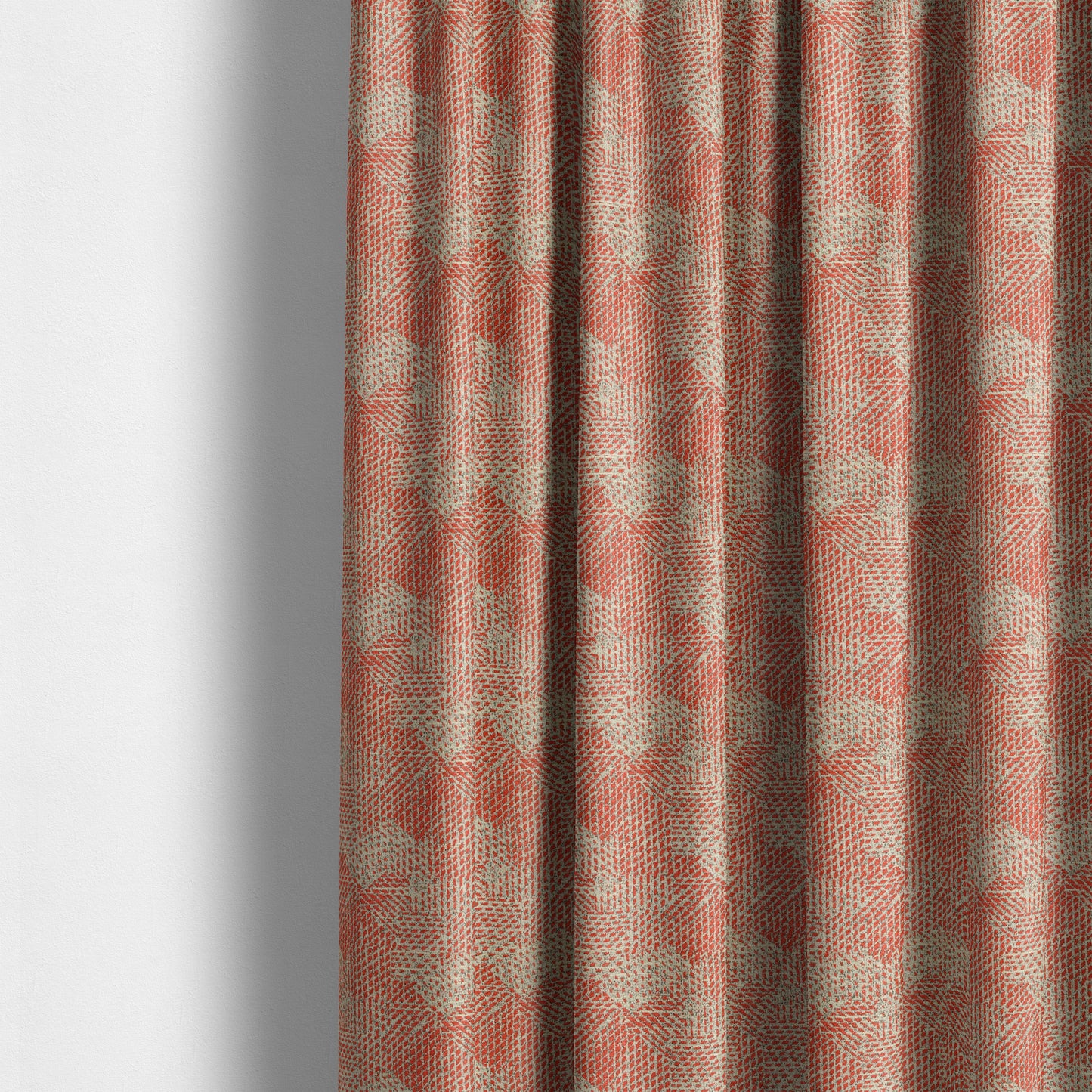 Red Grey Coloured Abstract Pattern Furnishing Upholstery Fabric JO-1296 - Made To Measure Curtains