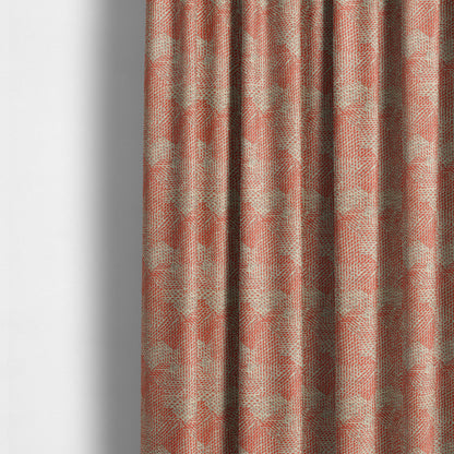 Red Grey Coloured Abstract Pattern Furnishing Upholstery Fabric JO-1296 - Made To Measure Curtains