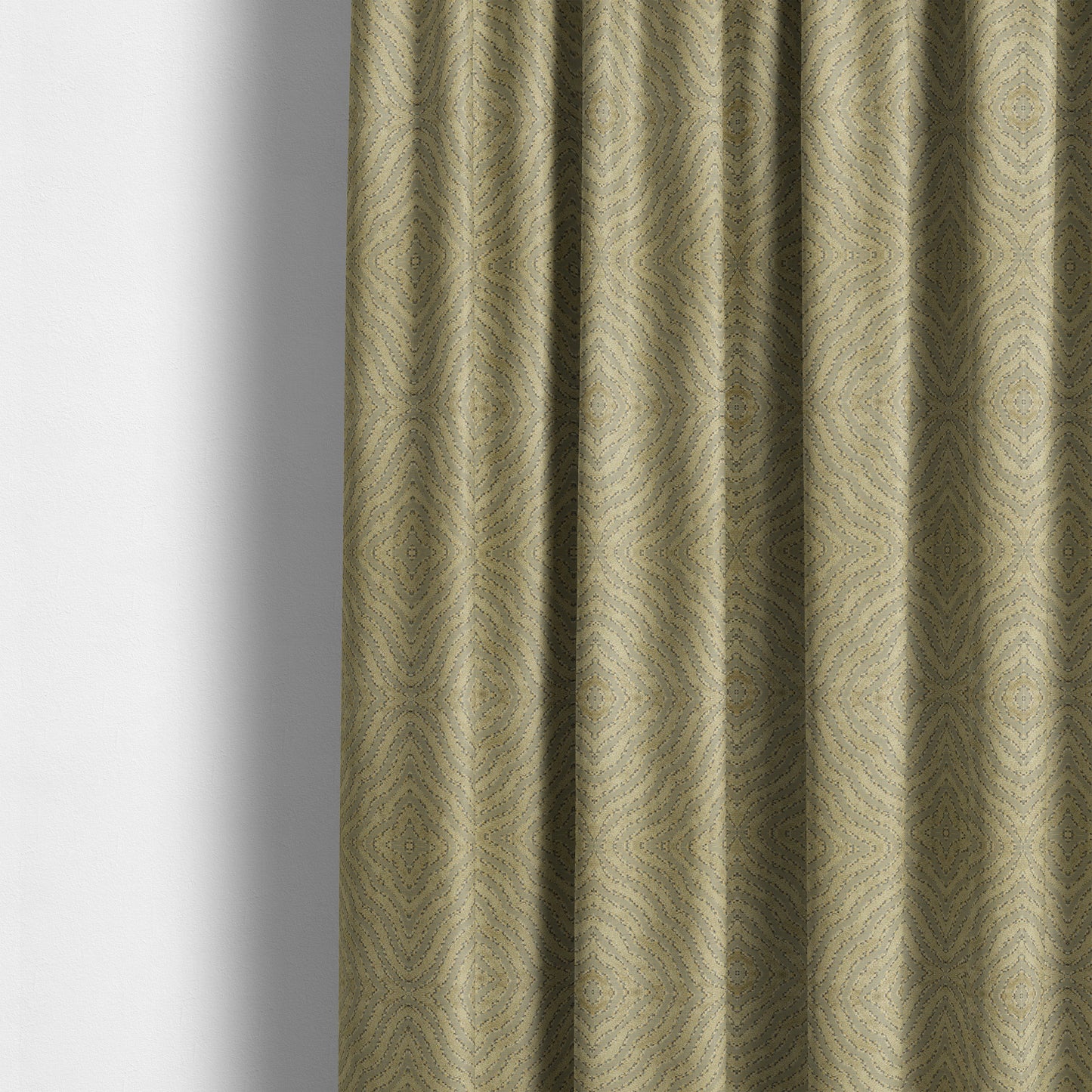 Mink Brown Colour Geometric Abstract Pattern Furnishing Velvet Upholstery Fabric JO-1297 - Made To Measure Curtains