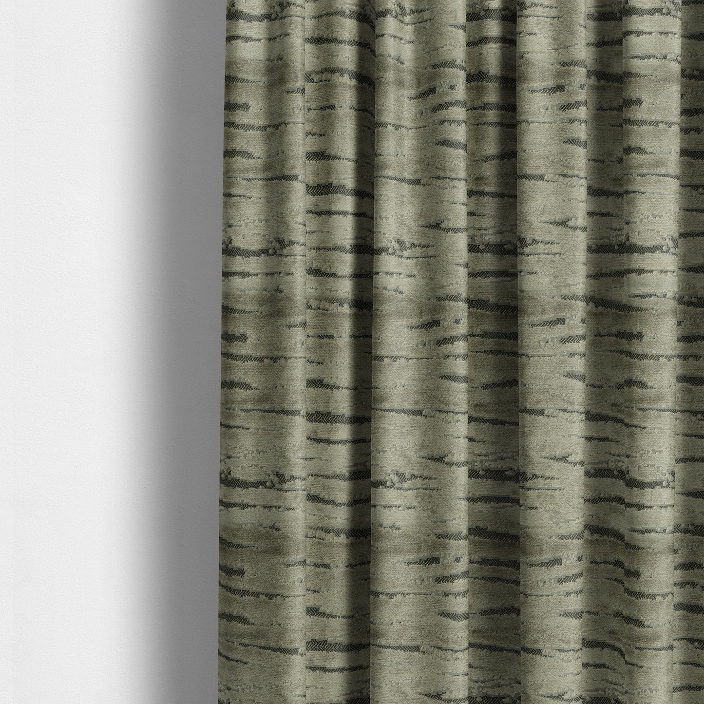 Abstract Pattern In Grey Velvet Material Furnishing Upholstery Fabric JO-1302 - Made To Measure Curtains