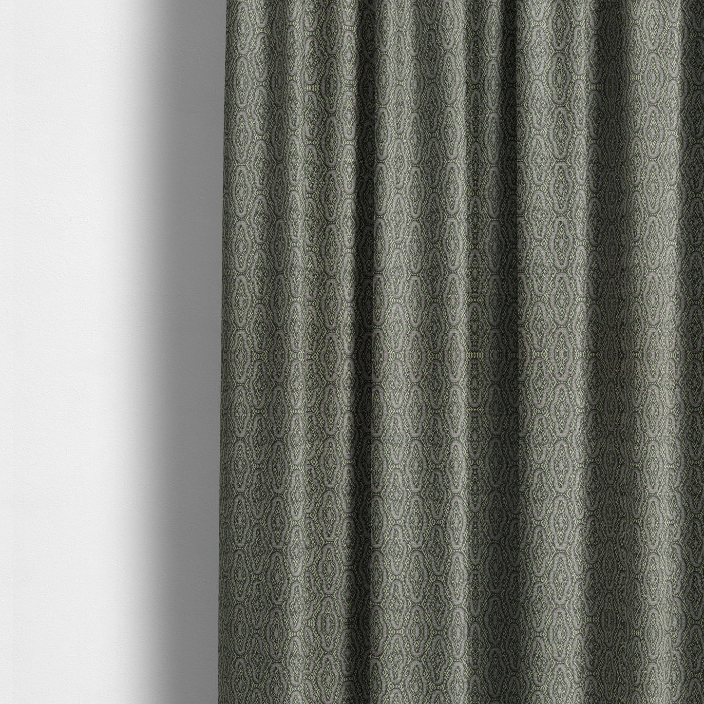 Grey Background With Purple Eclipsed Pattern Chenille Upholstery Fabric JO-1311 - Made To Measure Curtains