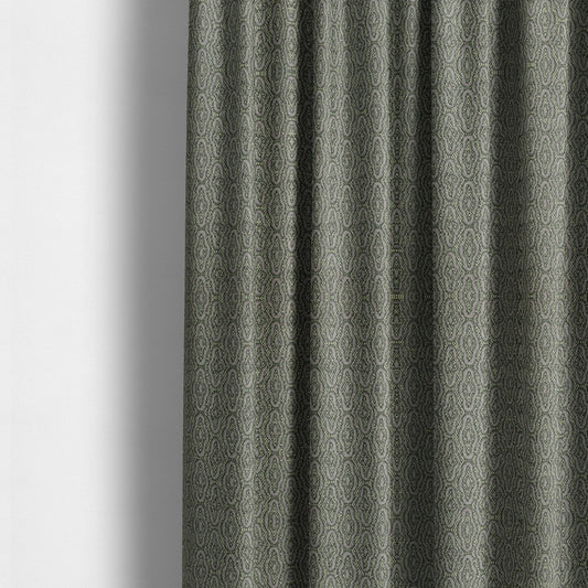 Grey Background With Purple Eclipsed Pattern Chenille Upholstery Fabric JO-1311 - Made To Measure Curtains