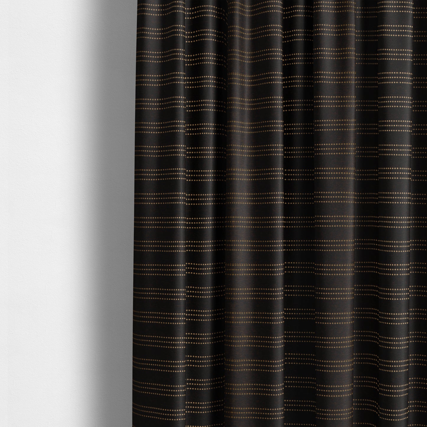 Vegas Brown Bronze Shine Effect Striped Dotted Pattern Soft Chenille Upholstery Fabric JO-132 - Made To Measure Curtains