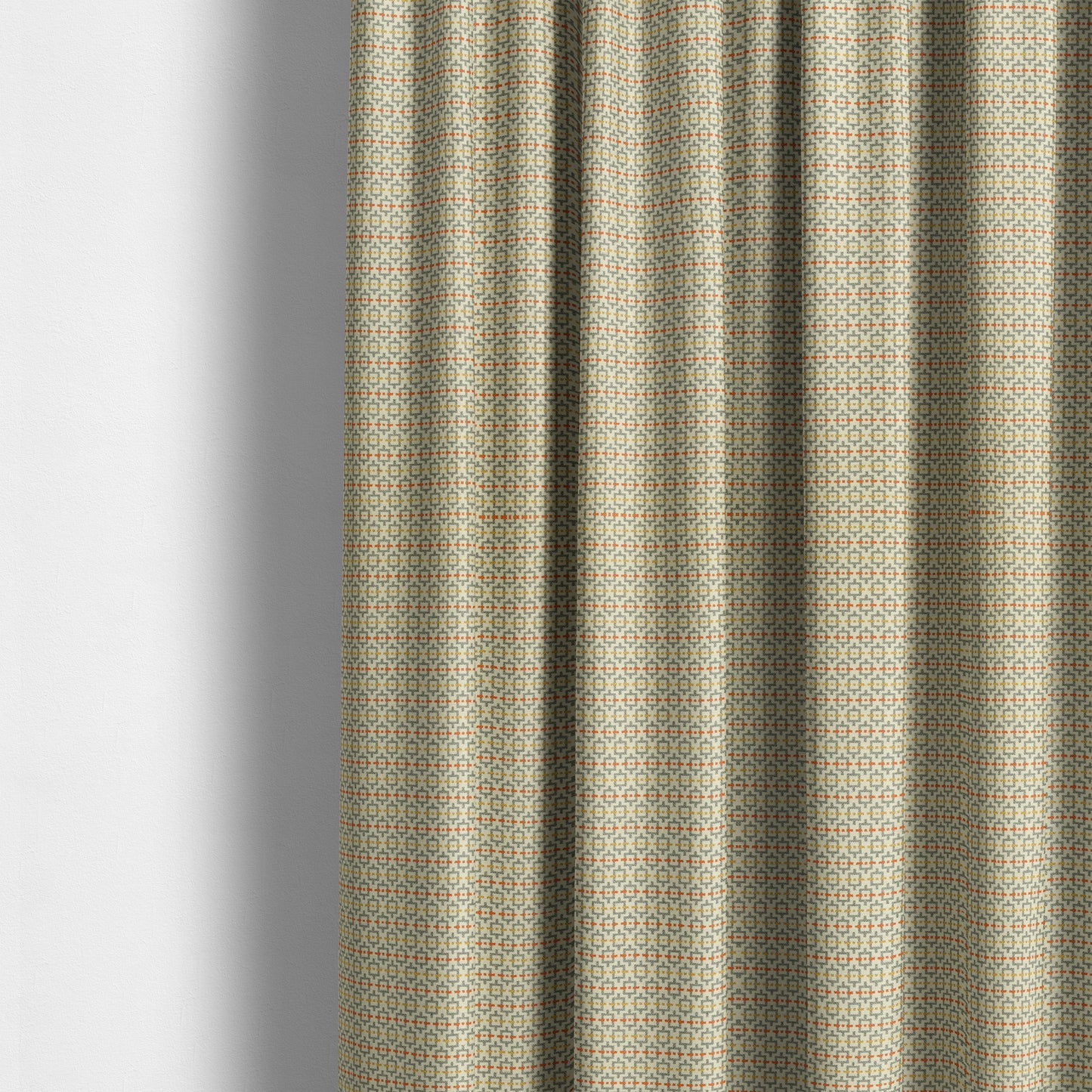 Beige Grey Coloured Small Uniformed Geometric Pattern Upholstery Fabric JO-1357 - Made To Measure Curtains