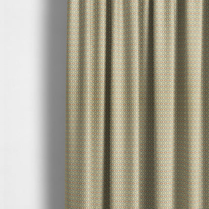 Beige Grey Coloured Small Uniformed Geometric Pattern Upholstery Fabric JO-1357 - Made To Measure Curtains