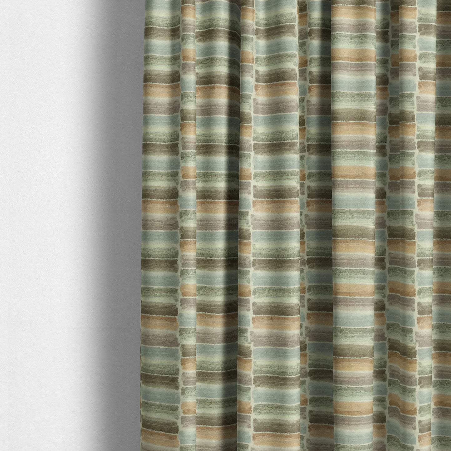 Air Brushed Strokes Geometric Pastel Coloured Chenille Material Upholstery Fabric JO-1369 - Made To Measure Curtains