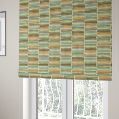 Air Brushed Strokes Geometric Pastel Coloured Chenille Material Upholstery Fabric JO-1369 - Roman Blinds