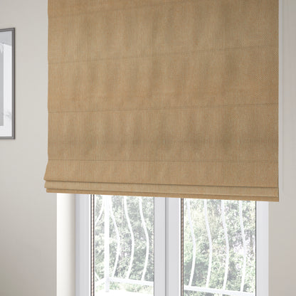 Soft Plain Chenille Fabric In Orange Beige Colour Interior Fabrics JO-137 - Roman Blinds