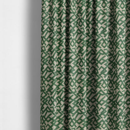 Green Raised Chenille Silver Background Soft Textured Chenille Material Upholstery Fabric JO-1371 - Made To Measure Curtains