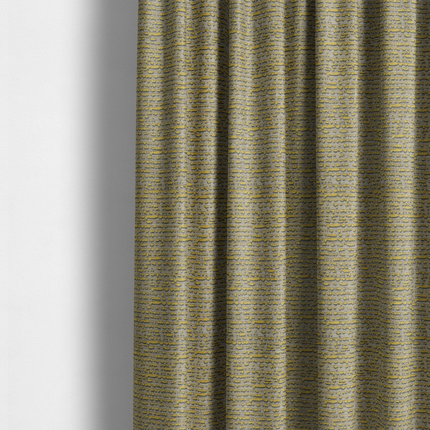 Abstract Style Pattern Yellow Grey Silver Colour Raised Textured Chenille Upholstery Fabric JO-1375 - Made To Measure Curtains