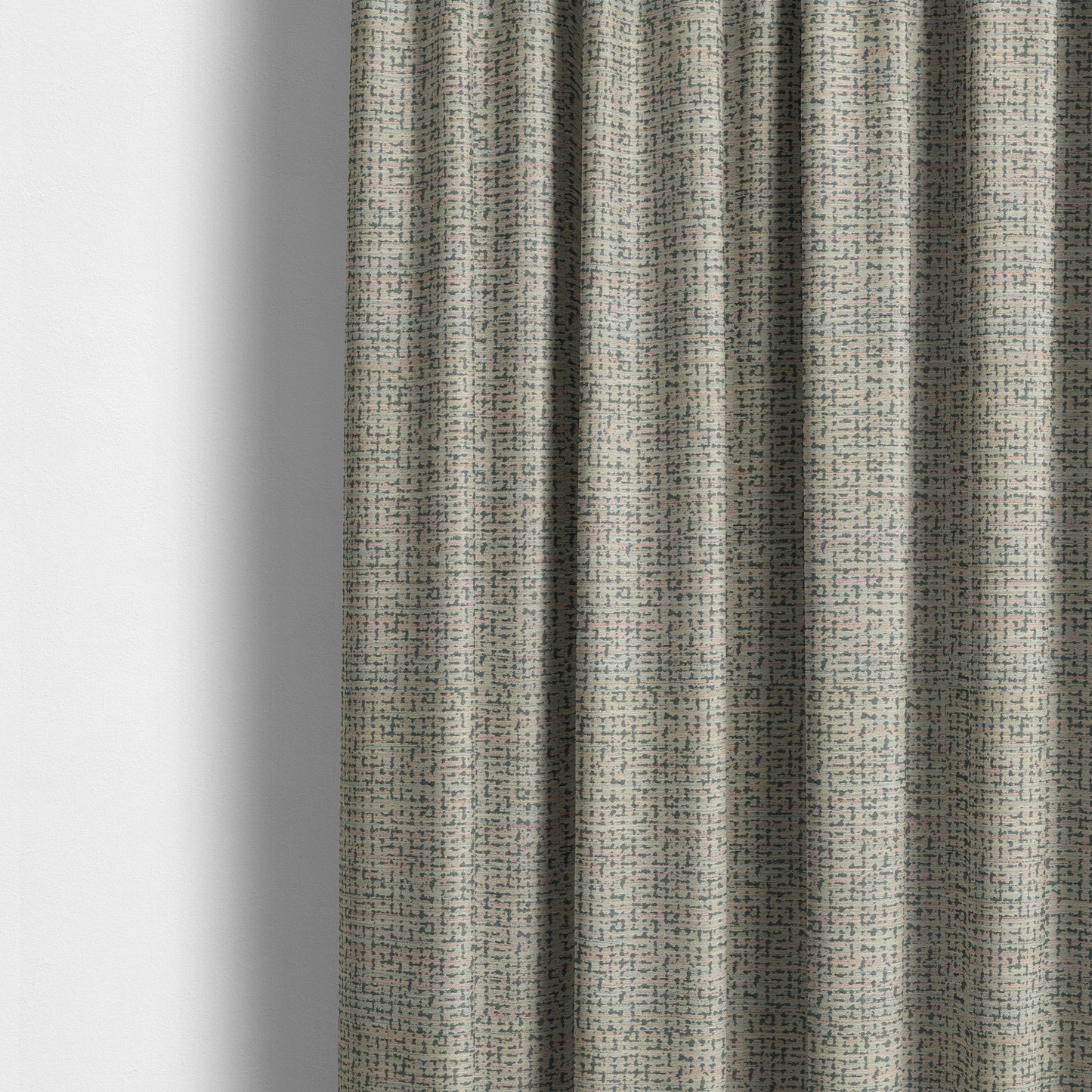 Abstract Pattern In Grey Coloured Chenille Upholstery Furnishing Fabric JO-1378 - Made To Measure Curtains