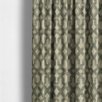 Abstract Style Pattern Beige Grey Colour Chenille Upholstery Fabric JO-1381 - Made To Measure Curtains