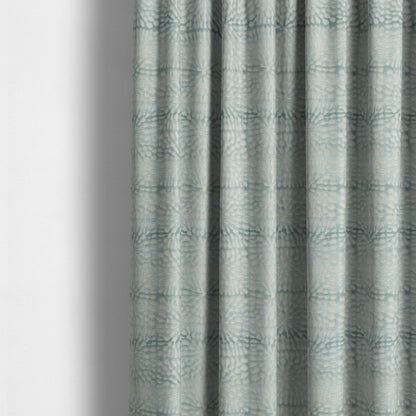 Webbed Pattern In White Blue Soft Textured Velvet Upholstery Furnishing Fabric JO-1390 - Made To Measure Curtains