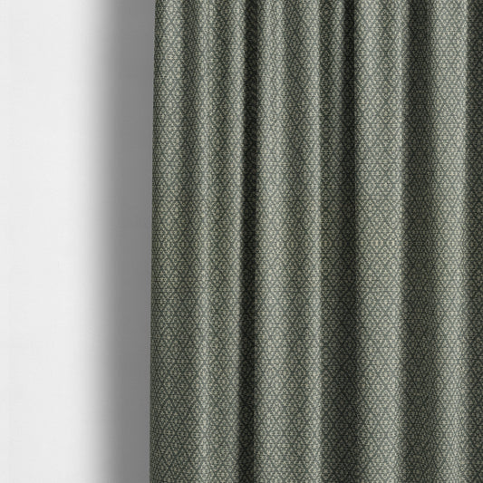 Small Motif Symmetry Geometric Pattern Chenille Grey Colour Chenille Upholstery Fabric JO-1402 - Made To Measure Curtains