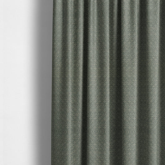 Small Motif Symmetry Geometric Pattern Chenille Grey Colour Chenille Upholstery Fabric JO-1409 - Made To Measure Curtains