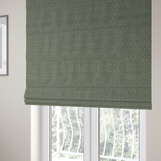 Small Motif Symmetry Geometric Pattern Chenille Grey Colour Chenille Upholstery Fabric JO-1409 - Roman Blinds