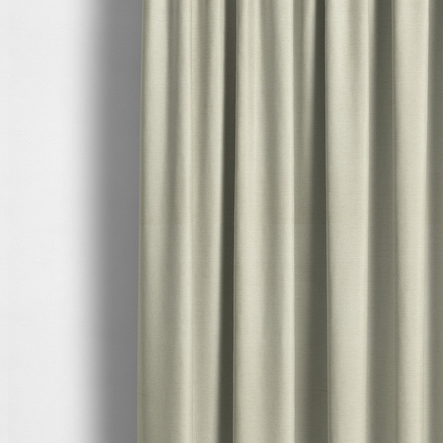 Umbria Plain Woven Chenille Fabric In White Beige Colour Fabric JO-155 - Made To Measure Curtains