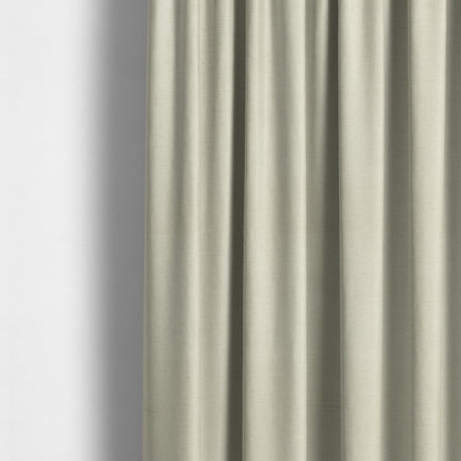 Umbria Plain Woven Chenille Fabric In White Beige Colour Fabric JO-155 - Made To Measure Curtains