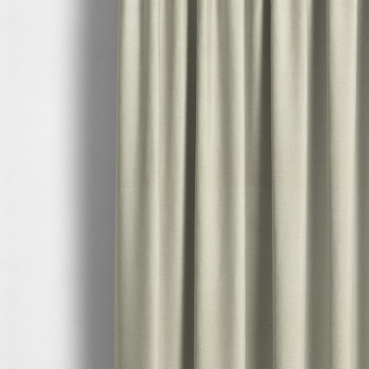 Umbria Plain Woven Chenille Fabric In White Beige Colour Fabric JO-155 - Made To Measure Curtains