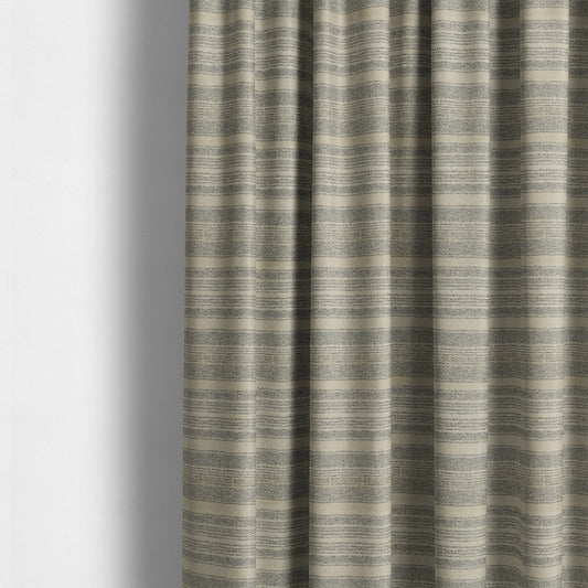 Upholstery Interior Quality Brown Dessert Striped Pattern Chenille Fabric JO-161 - Made To Measure Curtains