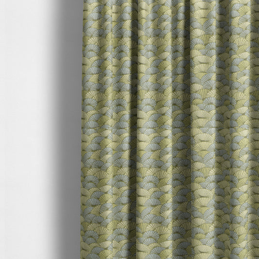 Green Blue Colours Nature Inspired Pattern Soft Chenille Upholstery Fabric JO-164 - Made To Measure Curtains