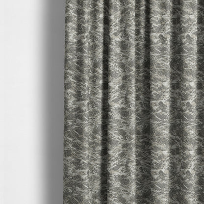 Grey Beige Yorkshire Dales Stone Effect Pattern Soft Chenille Fabric JO-171 - Made To Measure Curtains