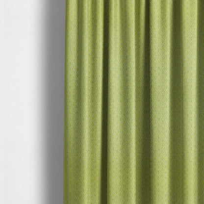 Piccadilly Collection Eclipse Pattern Woven Upholstery Green Chenille Fabric JO-173 - Made To Measure Curtains