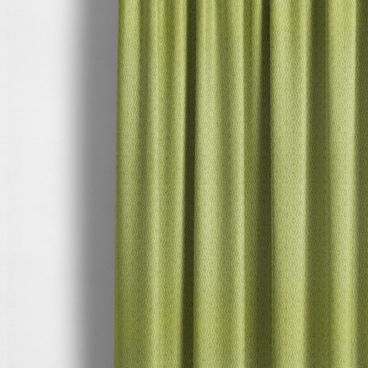 Piccadilly Collection Eclipse Pattern Woven Upholstery Green Chenille Fabric JO-173 - Made To Measure Curtains