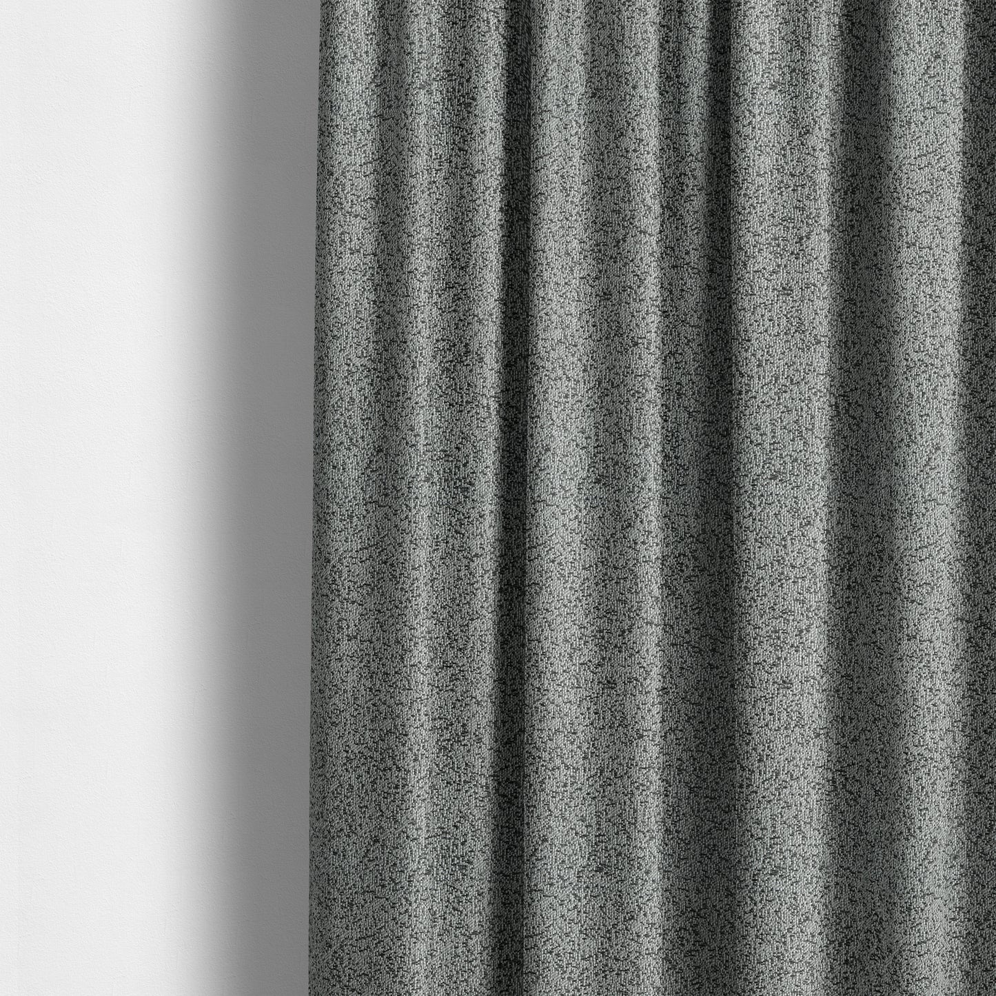 Black Grey White Self Plain Textured Woven Chenille Fabrics JO-177 - Made To Measure Curtains