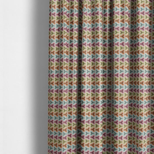 Carnival Living Fabric Collection Multi Colour Geometric Pattern Upholstery Curtains Fabric JO-191 - Made To Measure Curtains