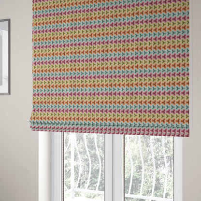 Carnival Living Fabric Collection Multi Colour Geometric Pattern Upholstery Curtains Fabric JO-191 - Roman Blinds