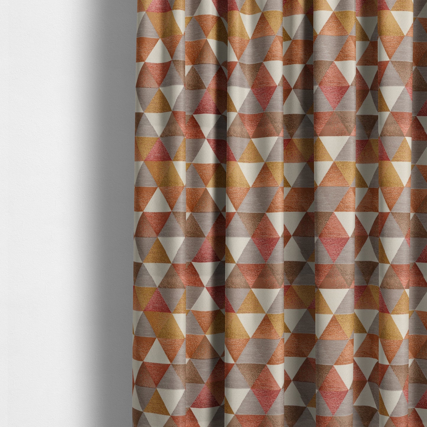 Le Triangle Collection Soft Feel Geometric Diamond Pattern Orange ...