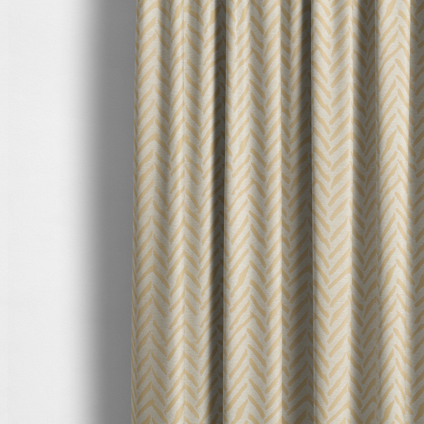 Cream Beige Designer Small Stripe Pattern Soft Chenille Upholstery Fabric JO-257 - Made To Measure Curtains