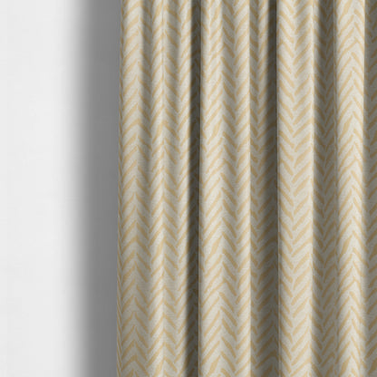 Cream Beige Designer Small Stripe Pattern Soft Chenille Upholstery Fabric JO-257 - Made To Measure Curtains