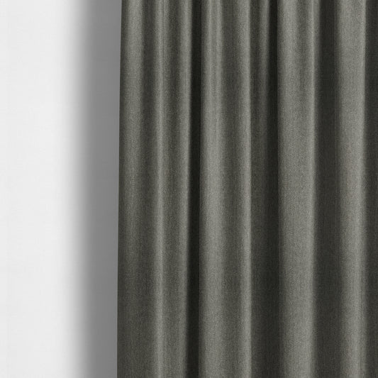 Highland Collection Luxury Soft Like Cotton Plain Grey Colour Chenille Upholstery Fabric JO-279 - Made To Measure Curtains